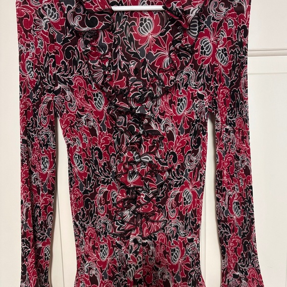 Laura Ashley Long Sleeve Pleated Blouse - Picture 1 of 5